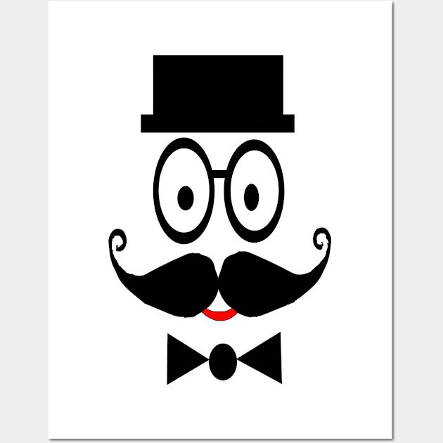 Gentleman with rectangle shaped hat Wall Art by RAK20